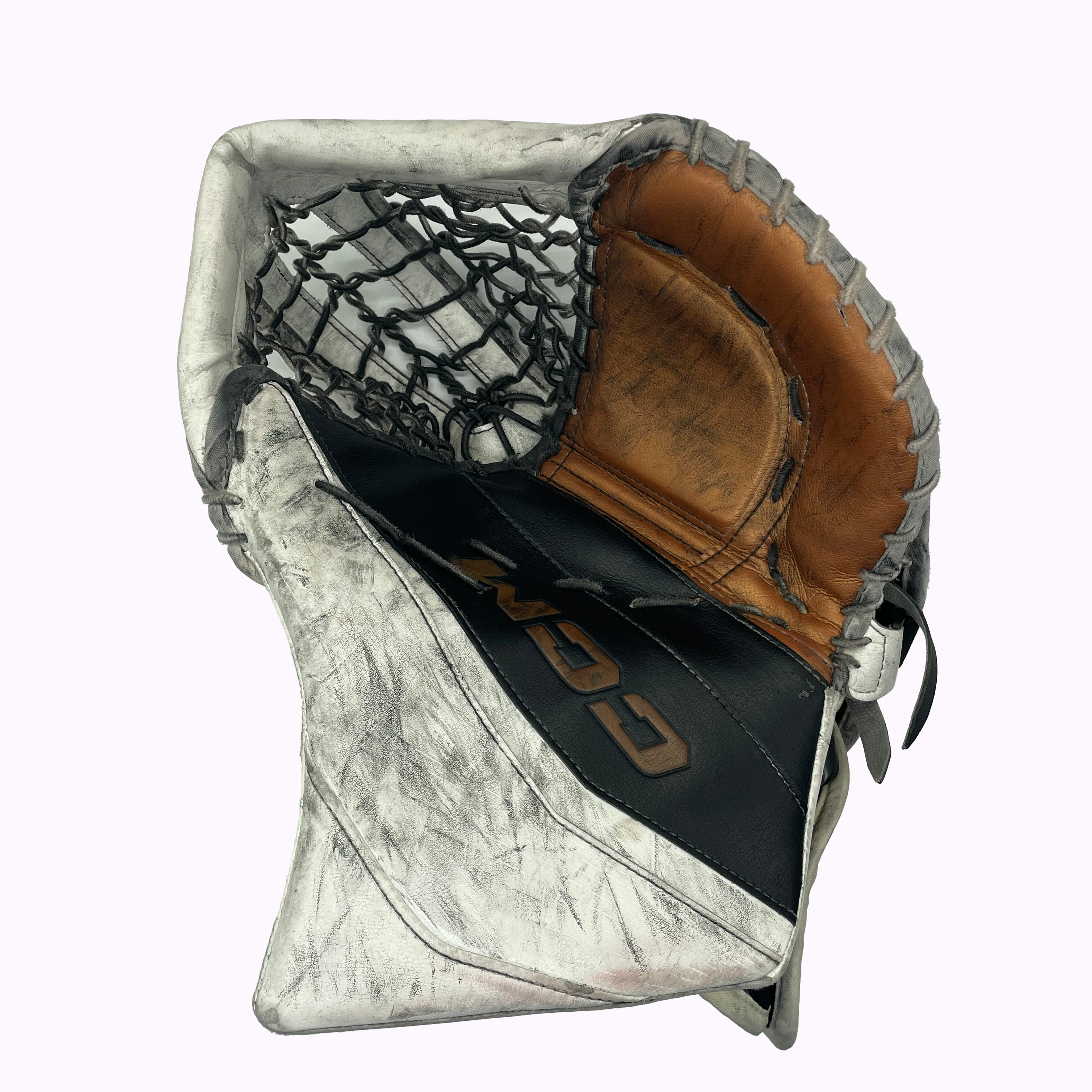 CCM Extreme Flex 6 - Gant de gardien de but Pro Stock d'occasion (blanc/cuivre)